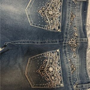 Embellished Blue Jeans